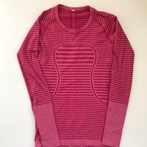 Lululemon Swiftly Red Striped Shirt